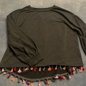 Shein sweater with tassels